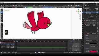 VIDEO TUTORIAL  How to animate a flying bird in Blender 2D [upl. by Eenhpad381]