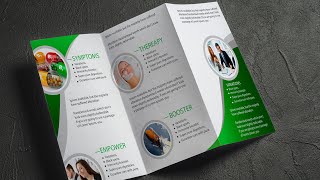 Brochure Design in Illustrator  How to make trifold brochure design in adobe illustrator [upl. by Euqinom91]