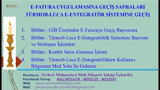 EFATURAYA GEÇİŞ TÜM AŞAMALAR TÜRMOBLUCA EENTEGRATÖRLÜK SİSTEMİNE GEÇİŞ SAFHALARI [upl. by Eli]