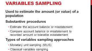 Variables Sampling in Auditing [upl. by Htederem541]