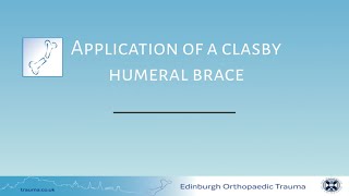 Humeral brace application [upl. by Durgy]