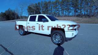 Can you run 35s on a leveled silverado [upl. by Dnalloh]