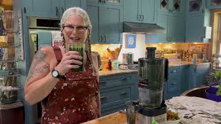 AMZCHEF Masticating Juicer Fresh Celery and Carrots from the Garden wonderful health benefits [upl. by Adlog]