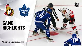 Lajoie Scherwey lead Senators past Maple Leafs 31 [upl. by Ehtyde]