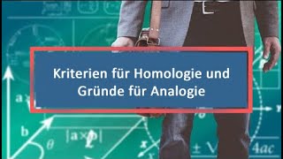 Kriterien für Homologie und Gründe für Analogie [upl. by Landrum]