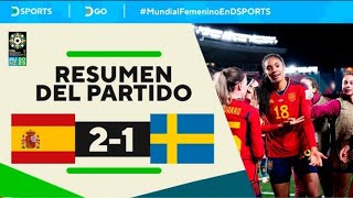 España Vs Suecia • RESUMEN COMPLETO  Goles 21  Mundial Femenino [upl. by Nirel]