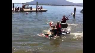 CardboardDuct Tape Boat Races 2012 [upl. by Nimzzaj389]