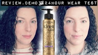 LOreal Elnett Creme De Mousse for Curls  Review Demo amp 24hr wear test  Beauty  Fun  WavyKate [upl. by Nickles]