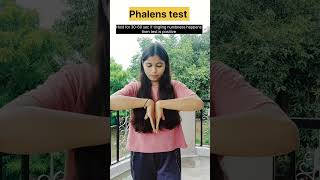 Phalens test for Carpal tunnel Syndrome physiotherapy exercise shorts [upl. by Kcirdneh]