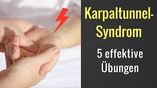 Karpaltunnelsyndrom  5 Übungen gegen Kribbeln und Einschlafen der Hände [upl. by Astra]