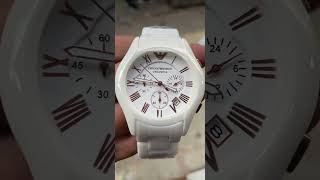 EMPORIO ARMANI White Ceramica Watch for Men amp Women  AR1416 [upl. by Keriann]