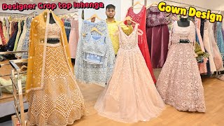 Latest Designer Crop Top Lehenga and Gown Collection  Beautiful Premium Lehenga amp Gown Designs [upl. by Chema]