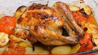 Recette de poulet rôti aux pommes de terre facile [upl. by Sinnelg]