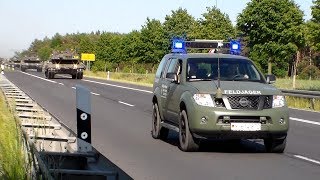 Leopard 2 Kolonne mit Feldjägerbegleitung bei Stendal [upl. by Chak670]