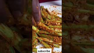 Ladys finger food recipe and cooking video food recipe cooking youtubeshorts shorts [upl. by Pepe]