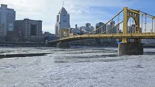 Ice Friction On Allegheny River [upl. by Rigby711]