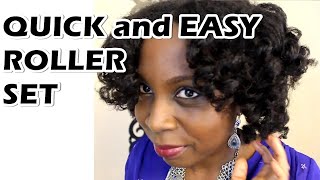 Quickest and Easier Natural Hair Roller Set [upl. by Baggett]