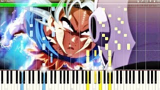 Dragon Ball Super OST  Ultra Instinct Clash of Gods  Piano Tutorial [upl. by Olva267]