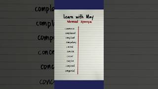 Learn English Advanced Synonyms P5 learnenglish english englishforbeginners [upl. by Siegel]