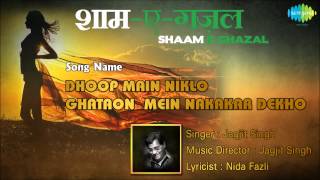 Dhoop Main Niklo Ghataon Mein Nakakar Dekho  ShaamEGhazal  Jagjit Singh [upl. by Ahsiniuq]