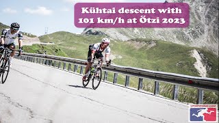 Ötztaler Radmarathon 2023 Kühtai descent with 101 kmh [upl. by Esela]