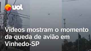 Avião cai em Vinhedo vídeo mostra o momento da queda de aeronave com 62 passageiros em São Paulo [upl. by Gamin361]