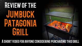 Part 1  A review of the jumbuck 100cm Patagonia grill part 2 our first cook with a tomahawk steak [upl. by Melar]