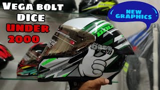 Vega bolt Dice helmet full reviewunder 2000 best helmet  wholesale price [upl. by Grannia819]