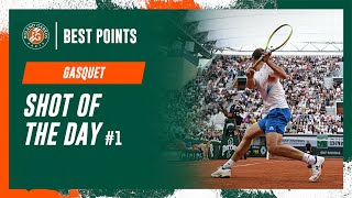 Shot of the day 1 Richard Gasquet  RolandGarros 2024 [upl. by Itsym]