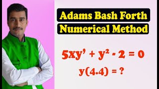 Adams Bash forth numerical method example using simple steps [upl. by Renba14]