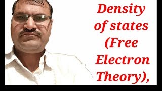 Density of states Free Electron Theory [upl. by Gaven410]