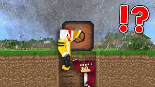 MINECRAFT BUNKER SEGURO Vs TORNADO GIGANTE 😱😨 Con LOS COMPAS RAPTORGAMER y MONDONGO [upl. by Aynnek]