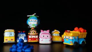 Learning Colors with Play Doh and Robocar Poli Toys [upl. by Ellswerth]