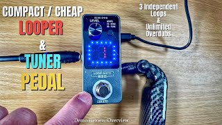 Cheap LOOPER  TUNER Pedal  Lekato Looper  DemoReviewTutorial [upl. by Cired]