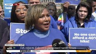 DA rejects Eskoms proposed tariff hikes [upl. by Haela620]