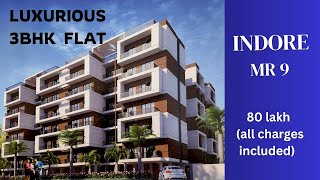 Luxury flat for sale in Indore  Bengali square 80 lakh all inclusive [upl. by Nylyrehc]