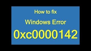 How to fix ESRVEXE Application Error 0xc0000142 Windows 10  8 7 [upl. by Ainel]