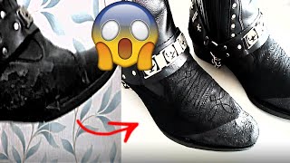 How to save and restore your peeling shoes Fix and repair shoe cracks quick and easy tutorial [upl. by Notxarb]