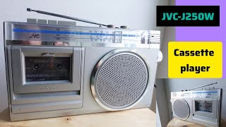 antique tape recorder JVC RC250jw model 2in1 FM radio cassette recorderfor sale oldcassetplaye [upl. by Raynor964]