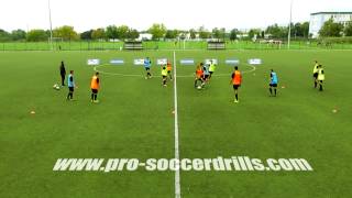 Small Sided Soccer Game  Ball Protection with Neutral Players [upl. by Jenness]