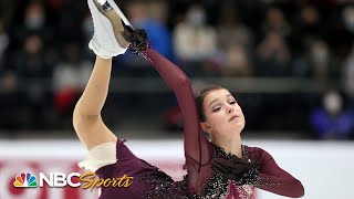 Shcherbakovas dazzling free skate earns silver medal at Euros  NBC Sports [upl. by Cataldo]