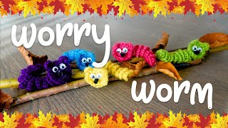 How to crochet a Worry Worm 🐛 Easy Toy Pattern [upl. by Christa]