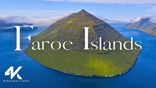 Faroe Islands 4K  Aerial Scenic Relaxation Film with Healing Music [upl. by Berl]