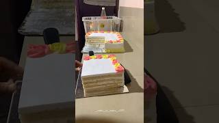 ഒരു cake നെ 3 cake ആക്കിയാലോ cakeshorts cakecutting cakedecorater squarecake trendingcake [upl. by Odrude]