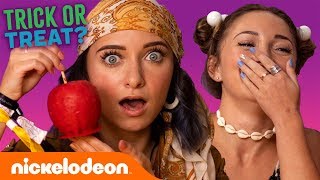 Halloween Trick or Treat Taste Test w Brooklyn amp Bailey  The Merrell Twins 🎃 Vidcon 2019  Nick [upl. by Eerual]