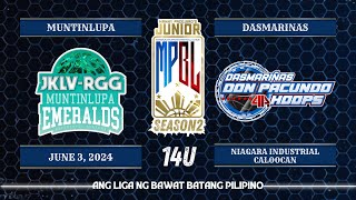 Junior MPBL Season 2  Muntinlupa JKLV RGG Emeralds VS Dasmariñas Don Pacundo  14U [upl. by Irreg]