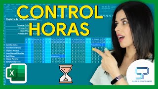 🕑 ➡ 🕥 Calcular HORAS TRABAJADAS en Excel ✅ Control de horas [upl. by Tremaine]