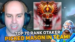 TOP 70 RANK OTAKER picked MASON in TEAM  ZEUS MID by MASON in HIGH MMR [upl. by Ennayt]