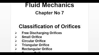 classification of Orifices Types of Orifices fluid mechanics chapter no 7 [upl. by Donough]