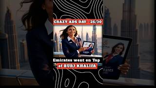 Emirates Airlines Went on top of BURJ KHALIFA Crazy Ads Day 2530 emiratesonburjkhalifa short [upl. by Nodnorb]